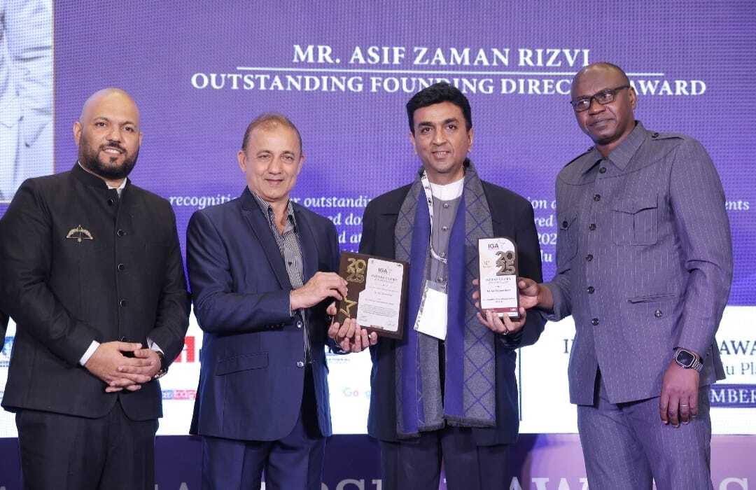 लखनऊ के आसिफ ज़मान रिज़वी को प्रतिष्ठित “आउटस्टैंडिंग फाउंडिंग डायरेक्टर अवॉर्ड” से सम्मानित